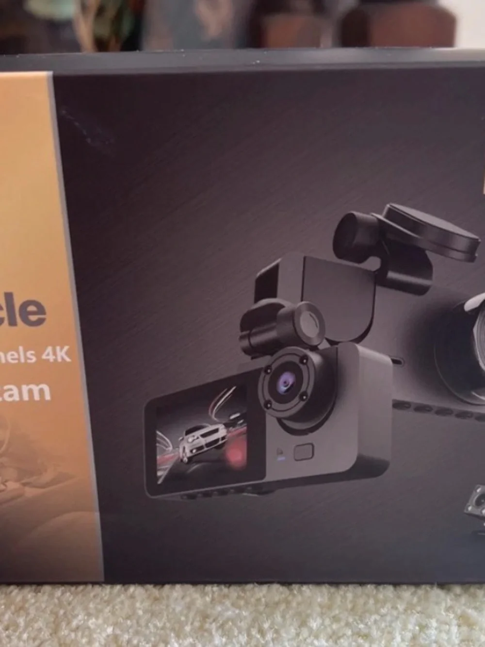 4K Dual Channel Dash Cam - Black